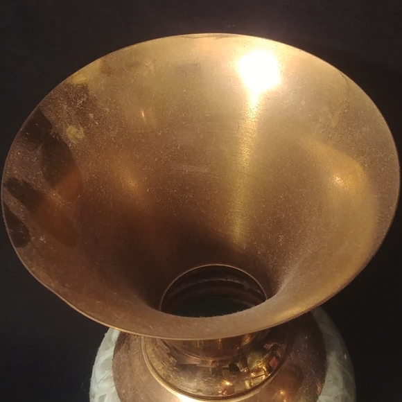 Set 4 Delft Holland Pottery Vases Gold Green - Picture 8 of 8